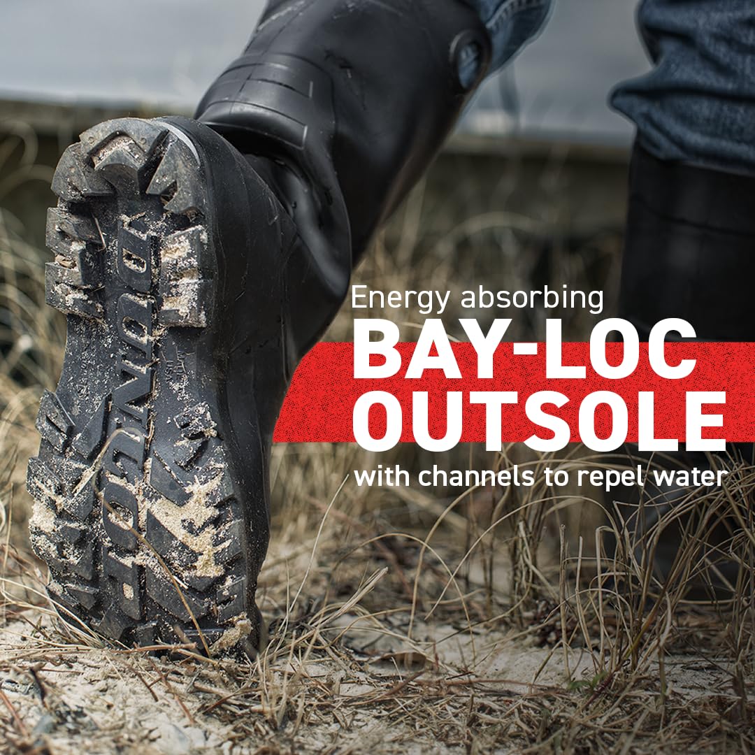 Black PVC Waterproof Steel Toe Rubber Boots X80224