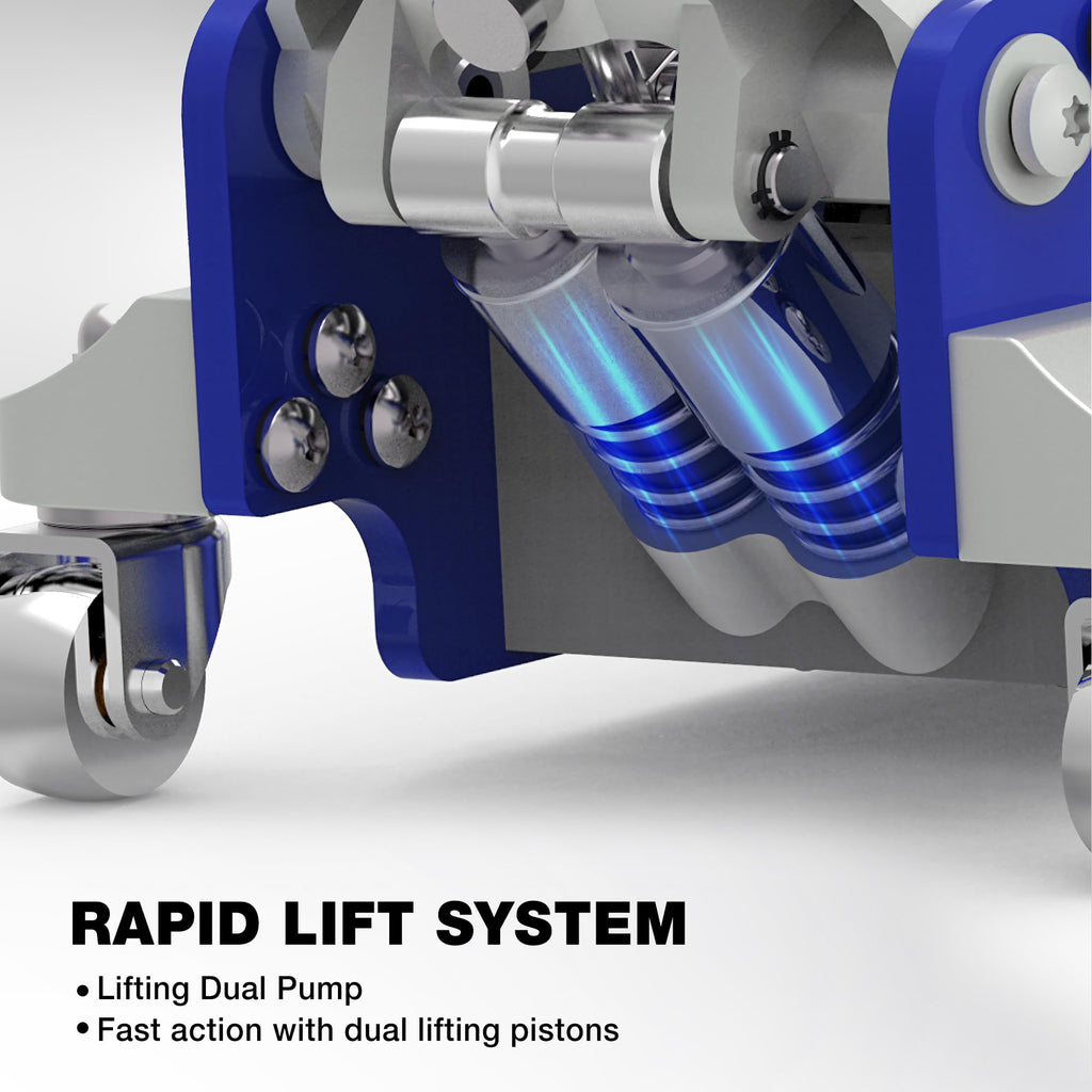 3 Ton Low Profile Aluminum and Steel Floor Jack with Jack Stands O7149
