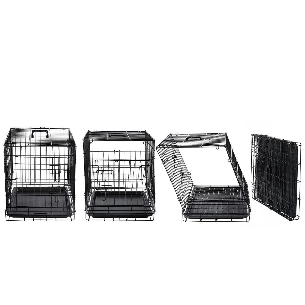 Brown Collapsible Metal Dog Crate L417