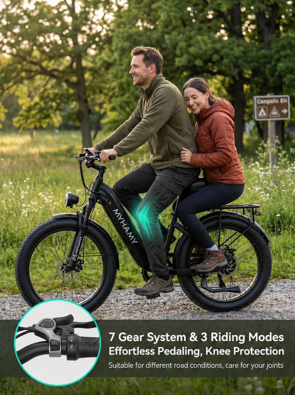 2000W Electric Bike 24 Fat Tire 48V 18Ah Step-Thru Y1554