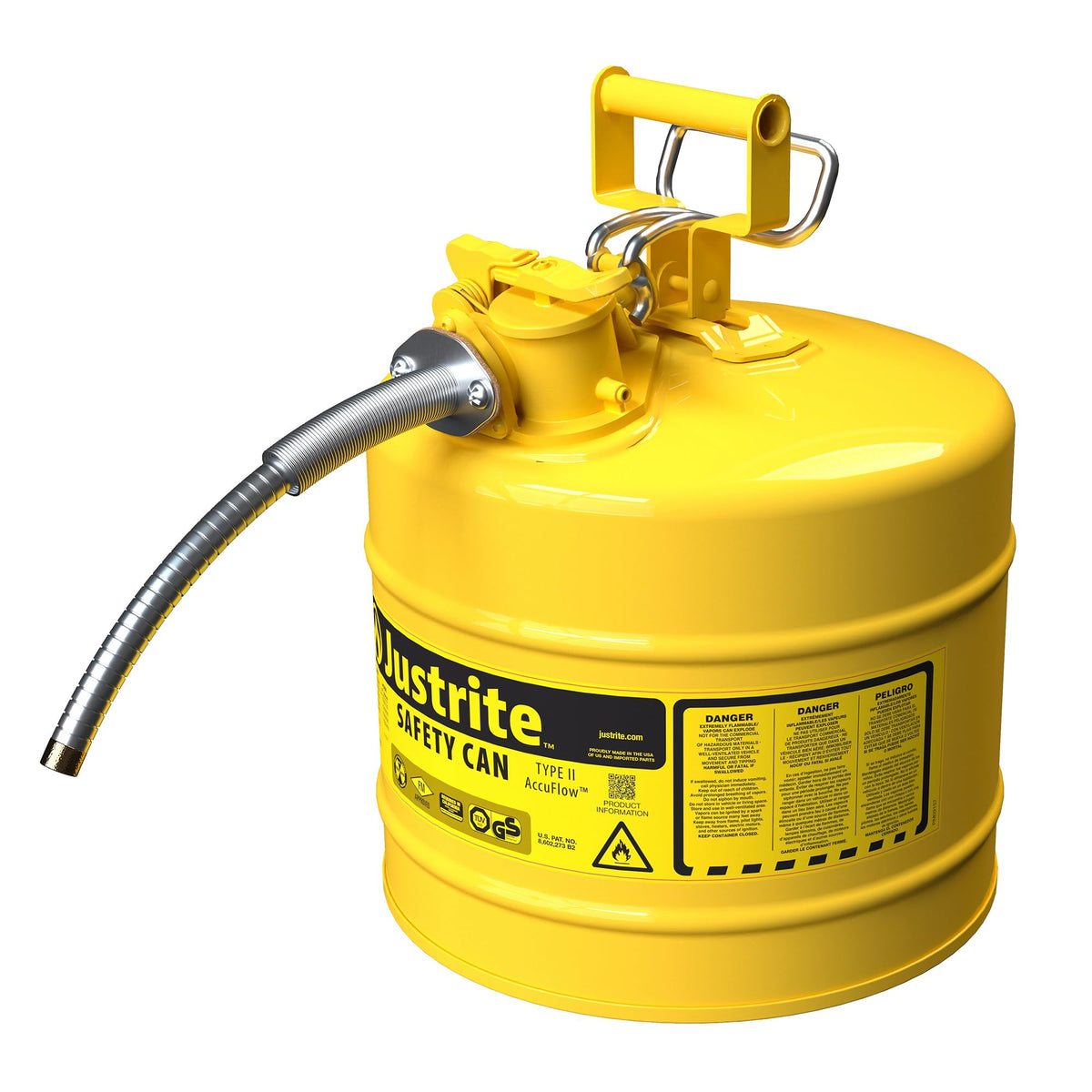 Yellow Galvanized Steel Diesel Fuel Can D92754