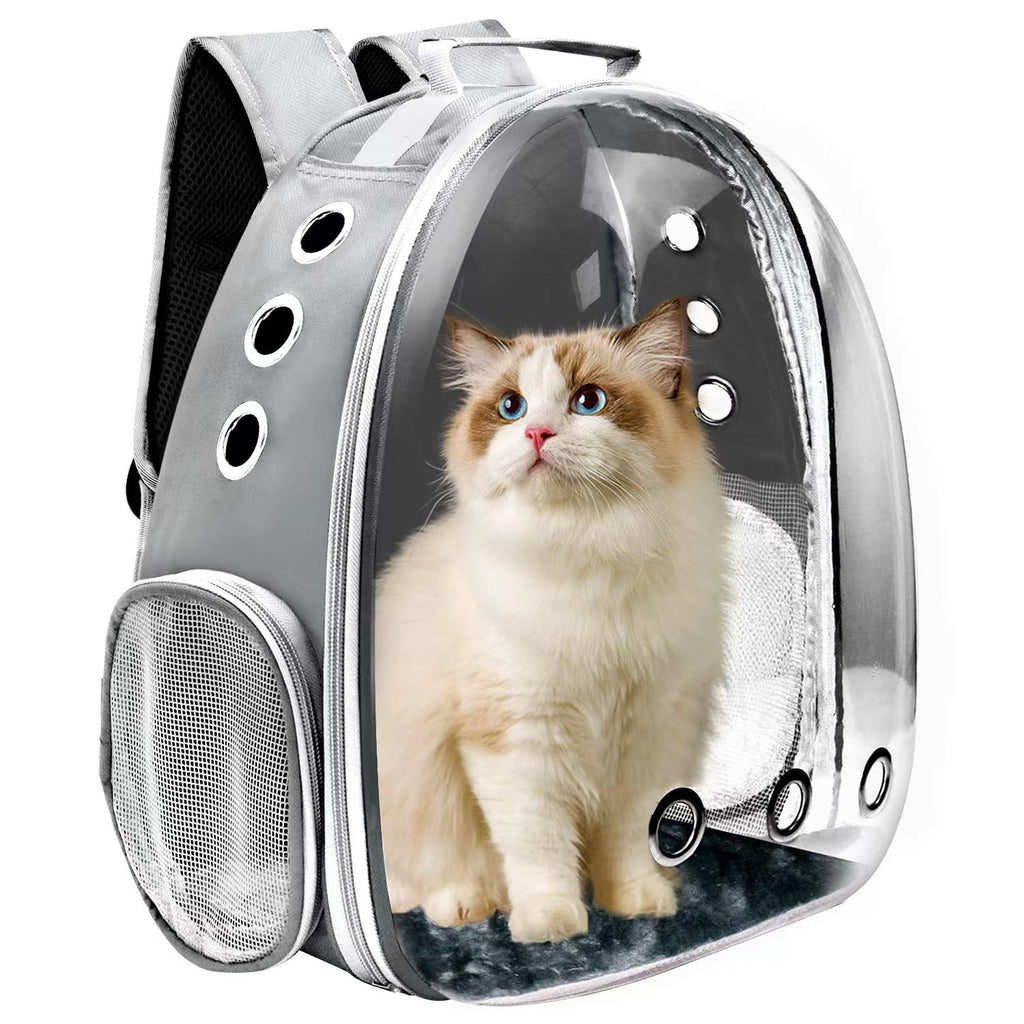 Grey Ventilated Cat Backpack Carrier K898703
