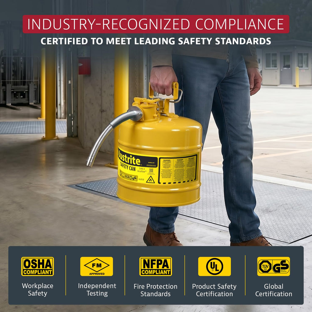 Yellow Galvanized Steel Diesel Fuel Can D92754