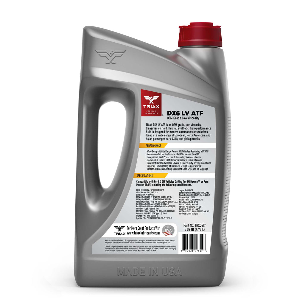 Full Synthetic Low Viscosity Automatic Transmission Fluid (5 Quart) G121699