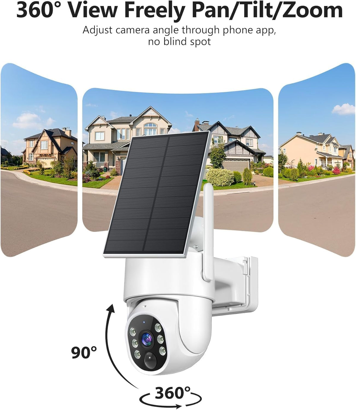 2K Solar Wireless Security Camera System 4 Packs A357415