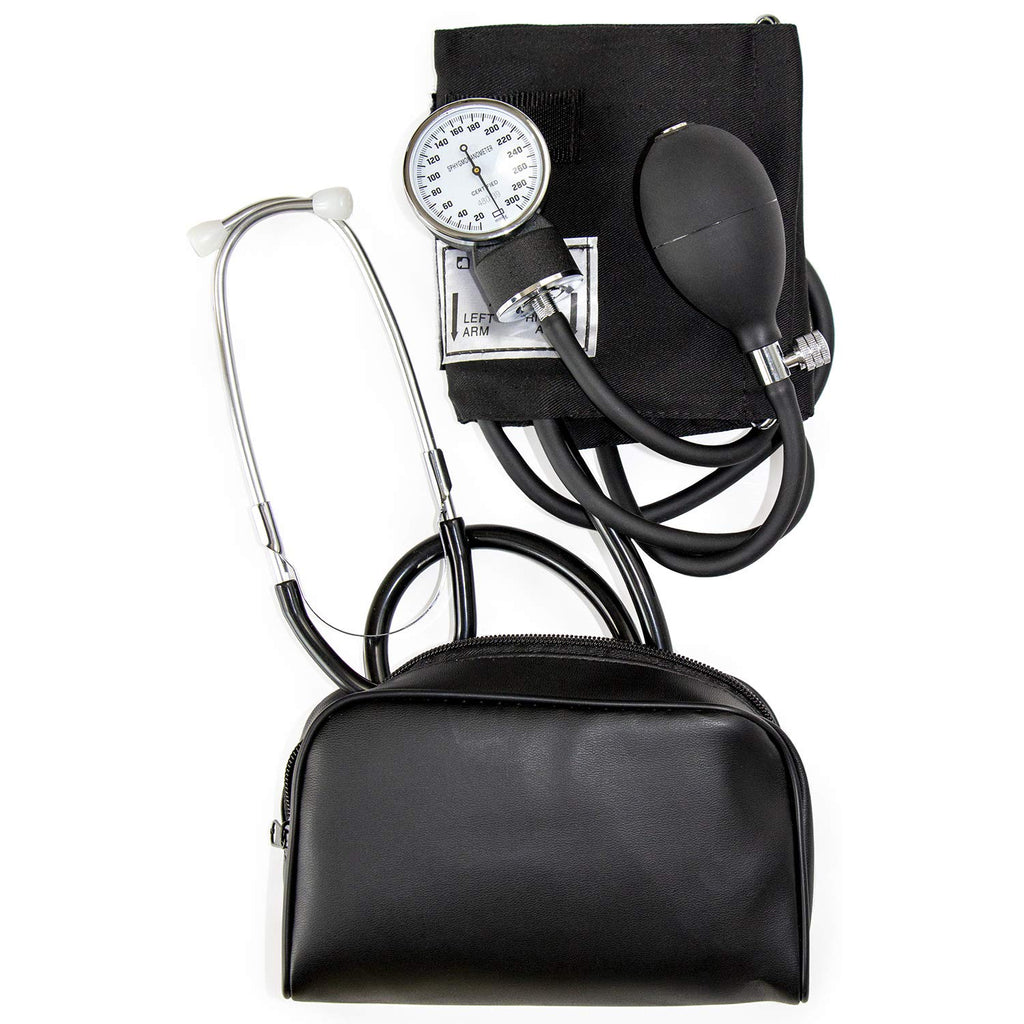Manual Blood Pressure Monitor with 13-17 Inches Cuff and Attached Stethoscope L6142