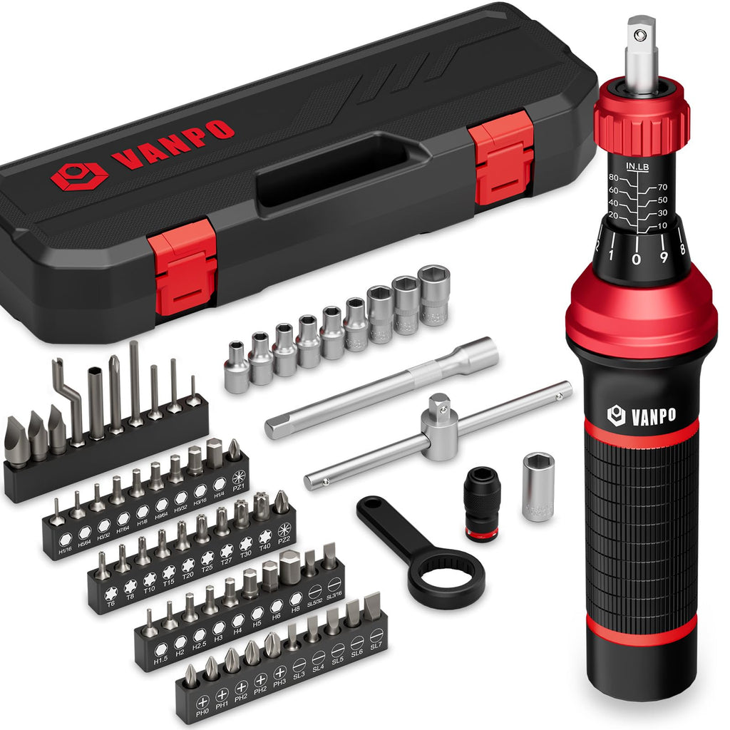 Torque Screwdriver, 10–80 in-lb, 64 Pieces J728