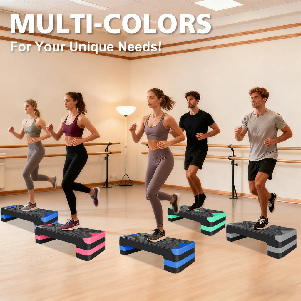 27" Adjustable Aerobic Step Platform with 4 Risers R7908
