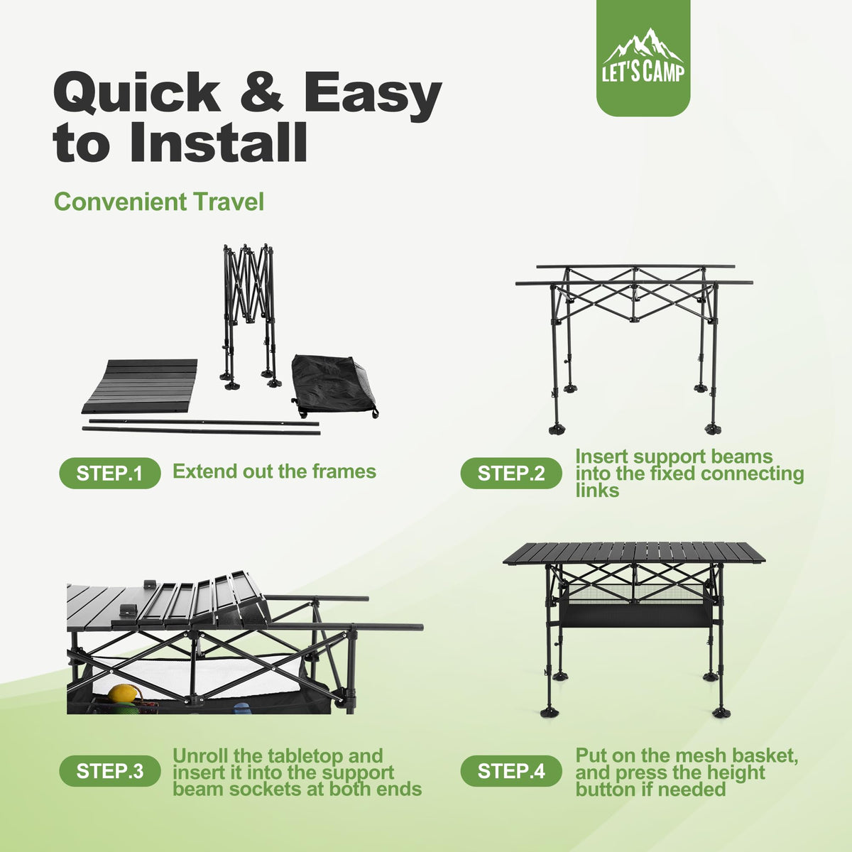 Folding Aluminum Camping Table O148