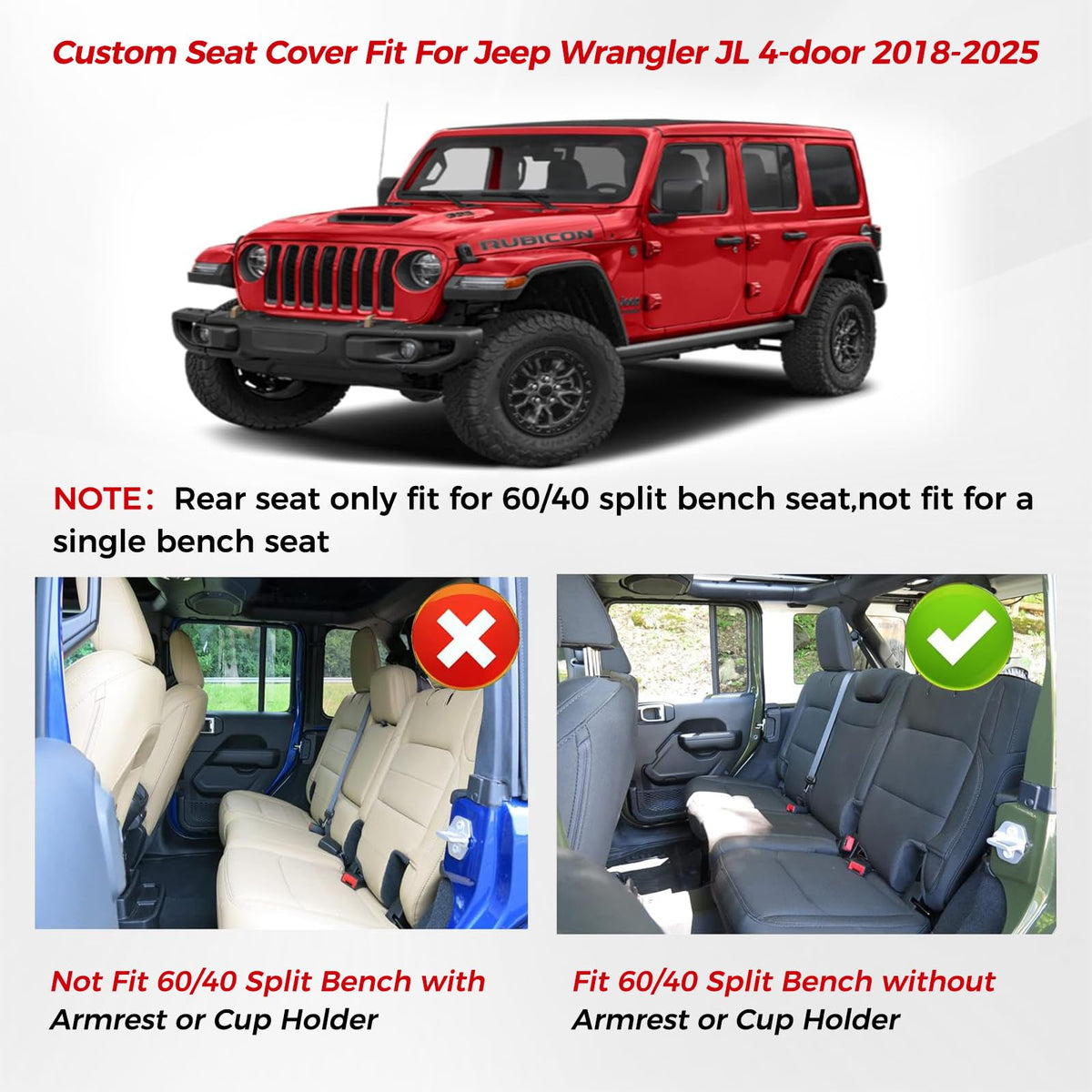 Seat Covers 4 Door Without Rear Cupholder X3963