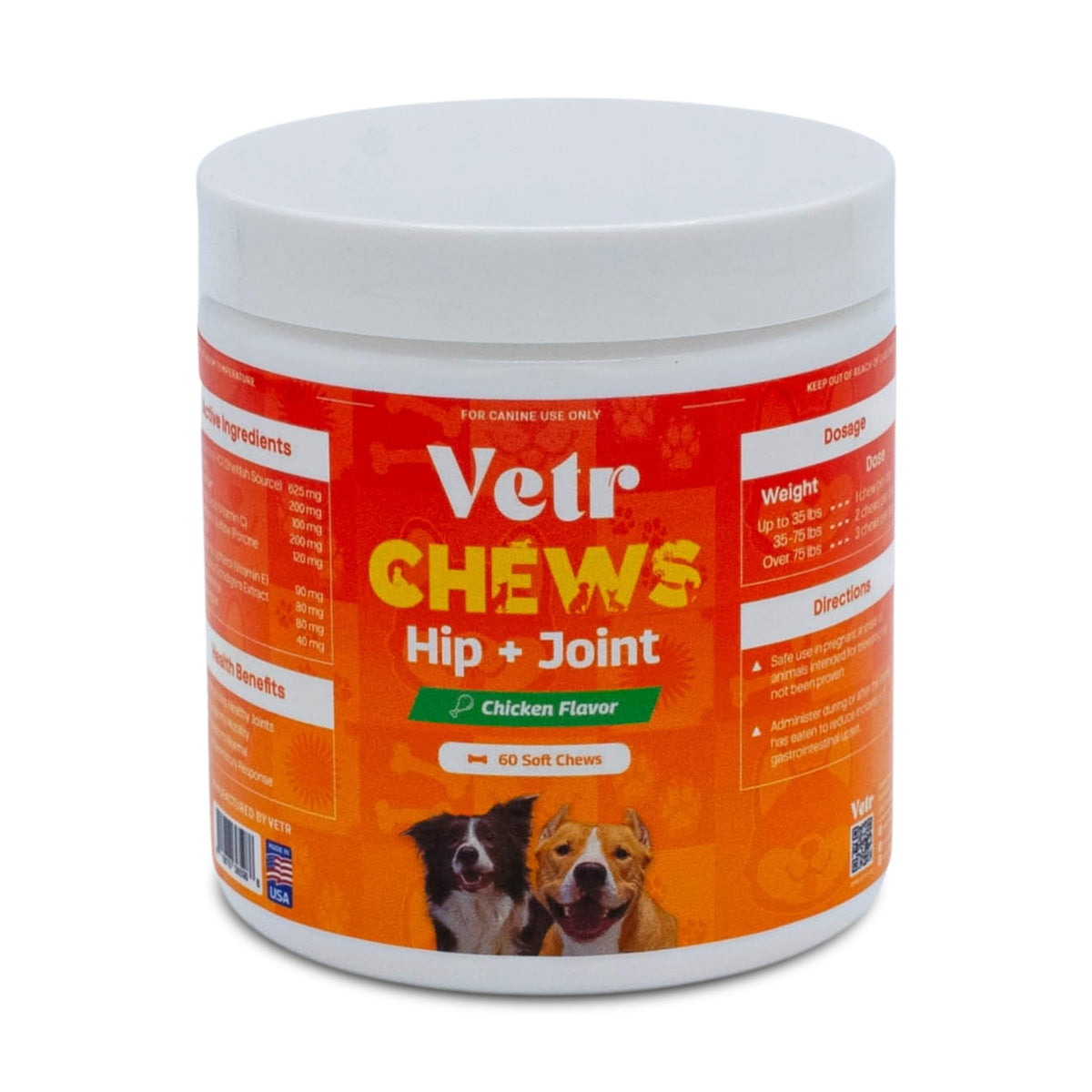 Chicken Flavored Hip and Joint Chews for Dogs, 60 Chewable Tablets D2577