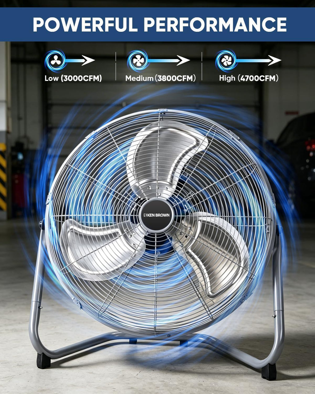 20 Inch 3 Speeds High Velocity Box Fan J362637