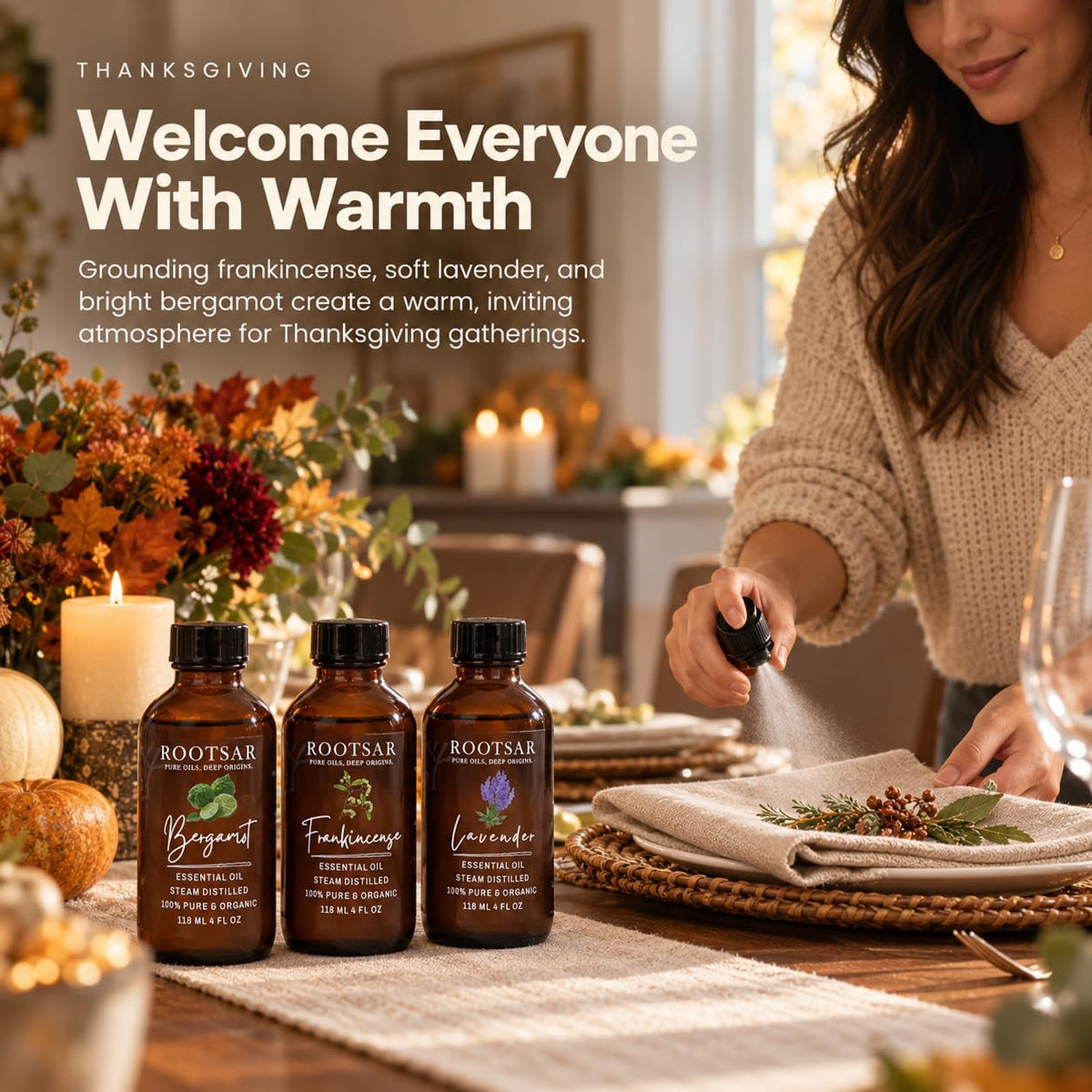 3 Pack Essential Oils 4 Fl Oz D74317
