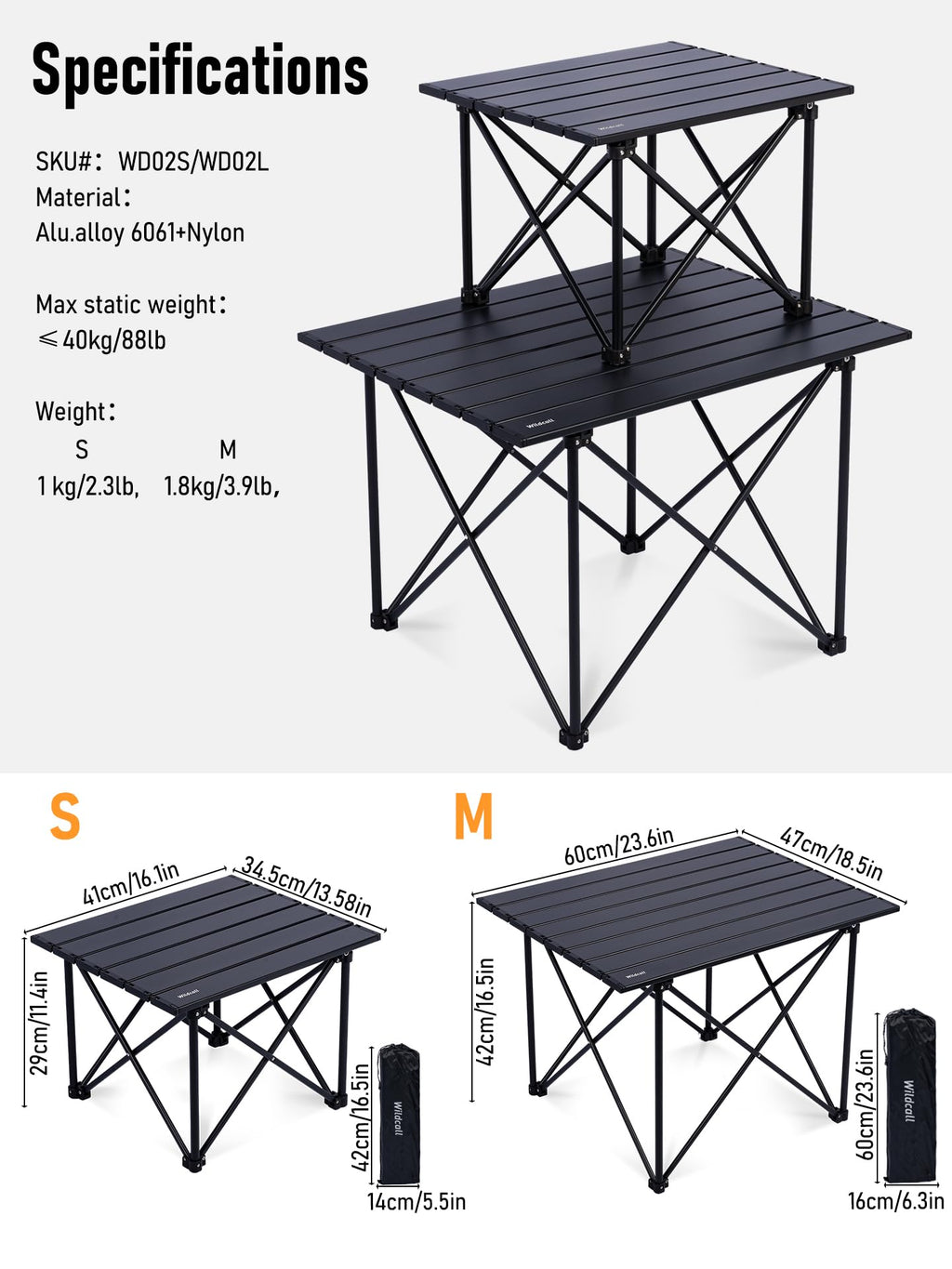 Ultralight Compact Aluminum Folding Camping Table R47366