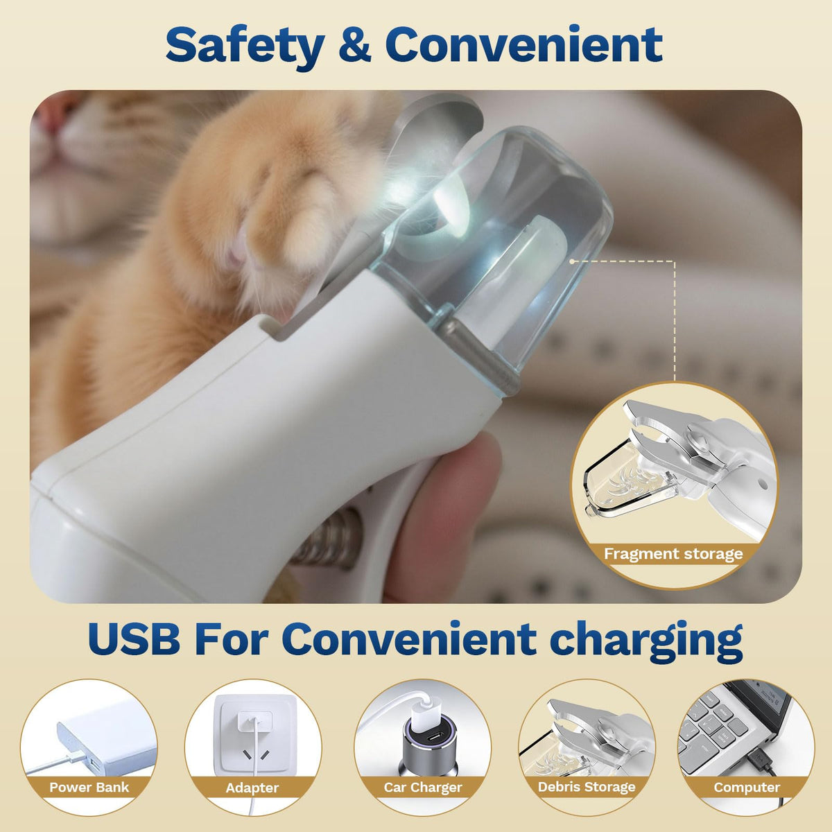 2-in-1 Dog & Cat Nail Clippers and Grinder B8173
