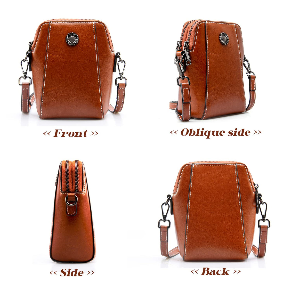 Small Genuine Leather Crossbody Bags U109463