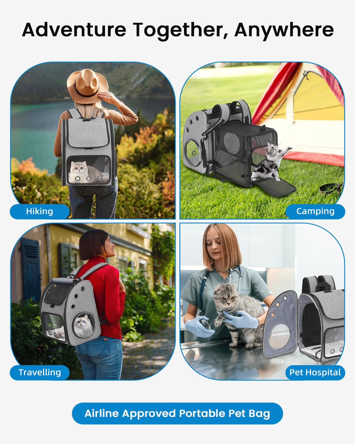 Expandable Cat Backpack Carrier O399
