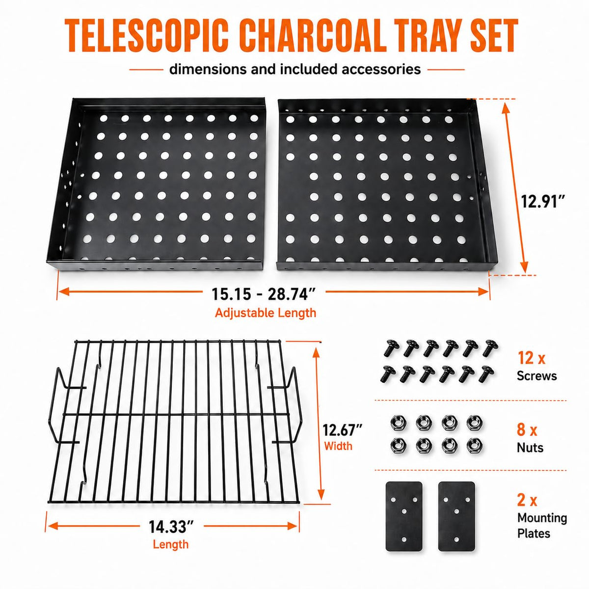 Charcoal Grill Tray J194326