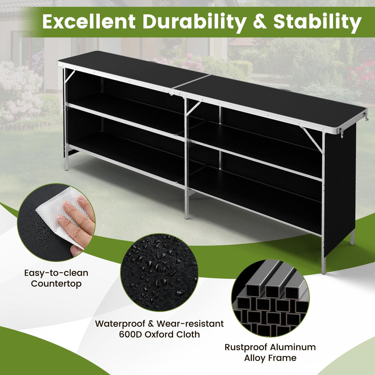 Folding Picnic Table with Carry Bag U37949