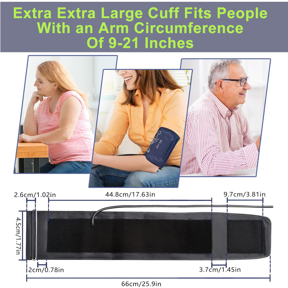 Extra Large Blood Pressure Cuff 22-52CM Adjustable Z406
