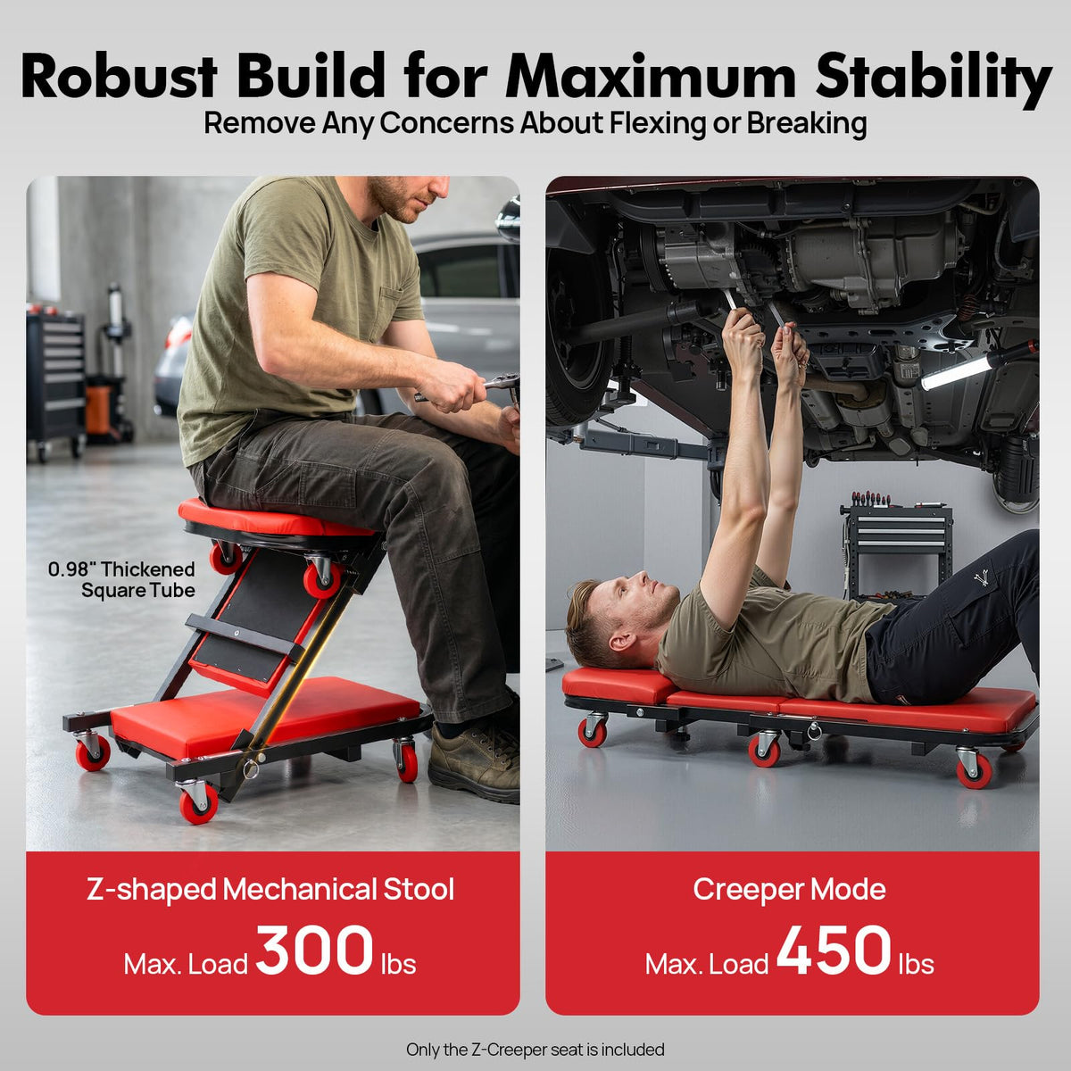 2-in-1 Convertible Mechanic Seat B720556