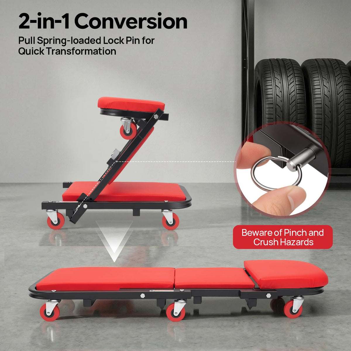 2-in-1 Convertible Mechanic Seat B720556