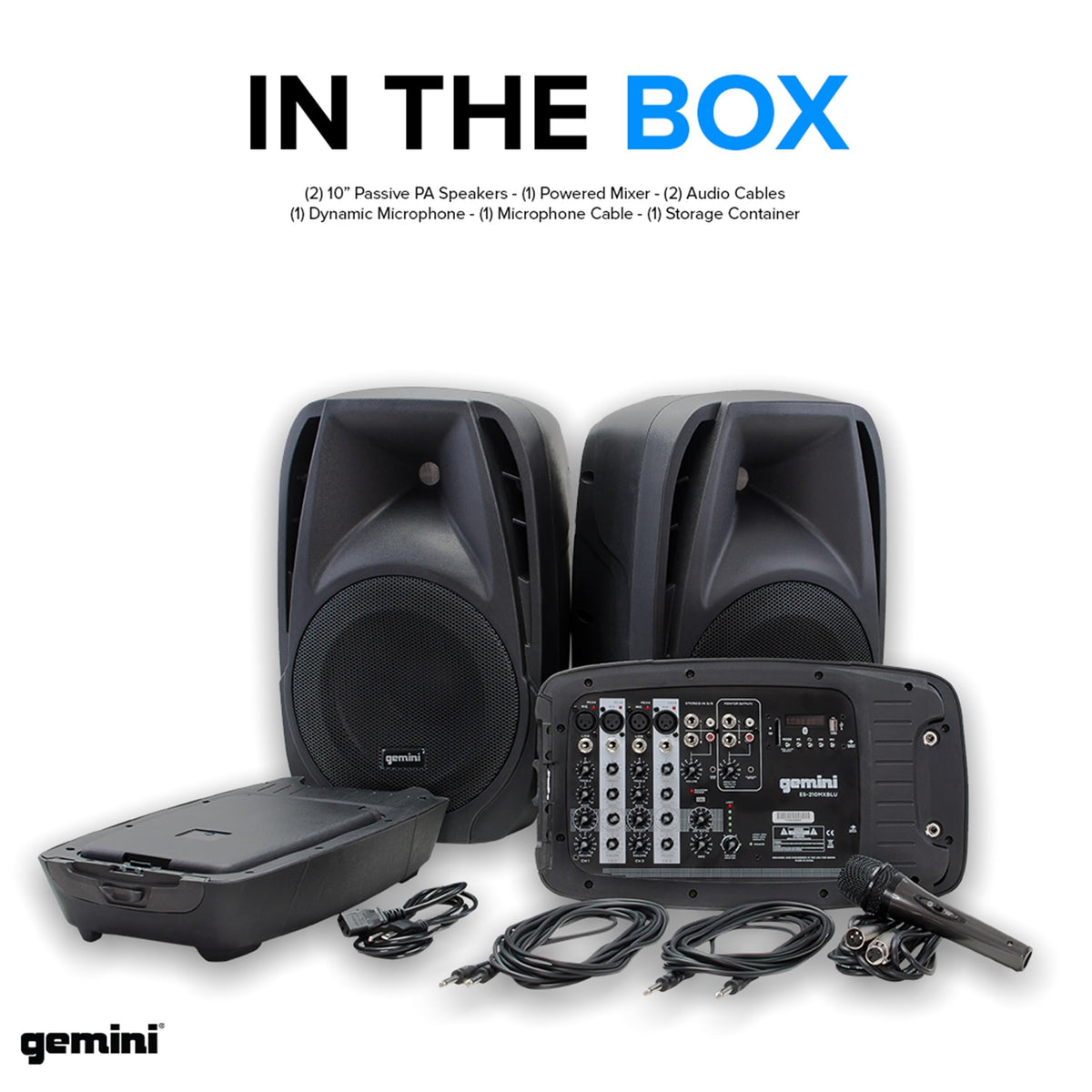 Portable PA System with Dual 10" Speakers V15393