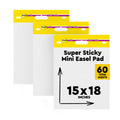 Mini Easel Pad, 15 x 18 in, White, 3 Pads K1736