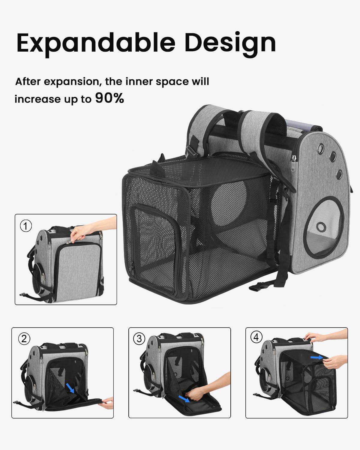 Expandable Cat Backpack Carrier O399