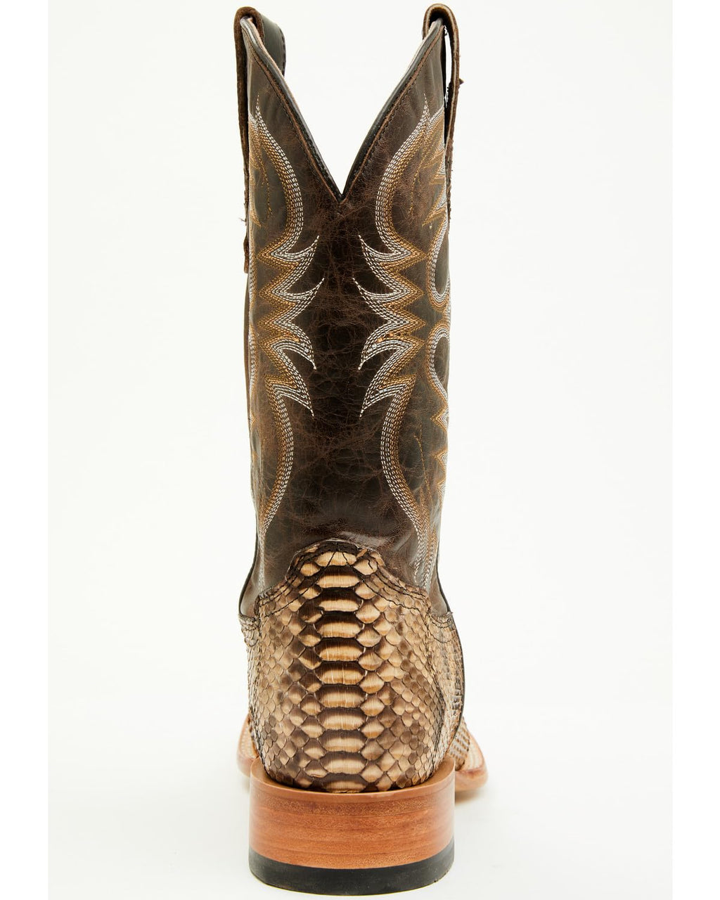 Men's Exotic Python Western Boot Broad Square Toe D28011