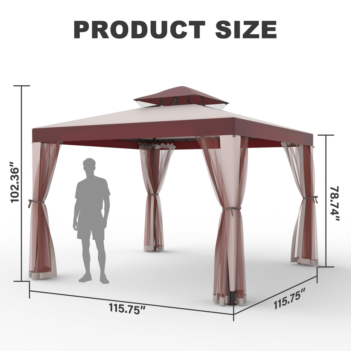 10×10 Outdoor Gazebo Canopy Tent G20143
