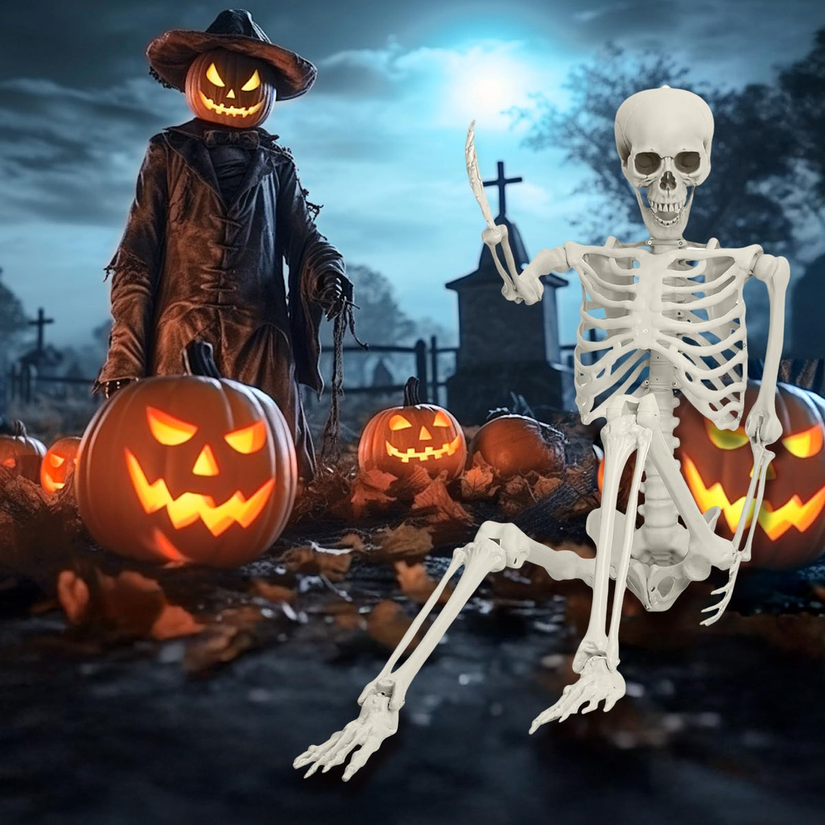 5.4FT Posable Life Size Skeleton E7913
