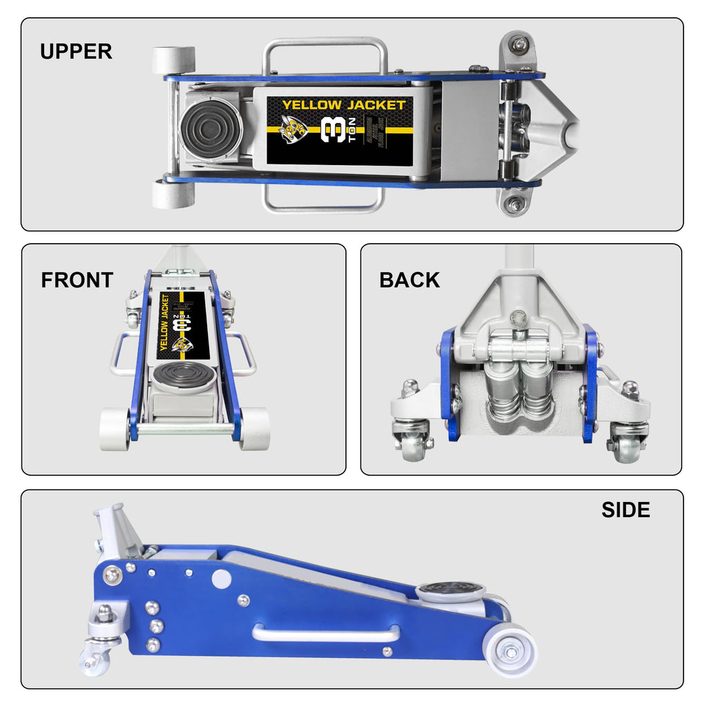 3 Ton Low Profile Aluminum and Steel Floor Jack with Jack Stands O7149