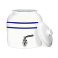 Porcelain Ceramic Crock Water Dispenser with Stainless Steel Faucet and Lid K474
