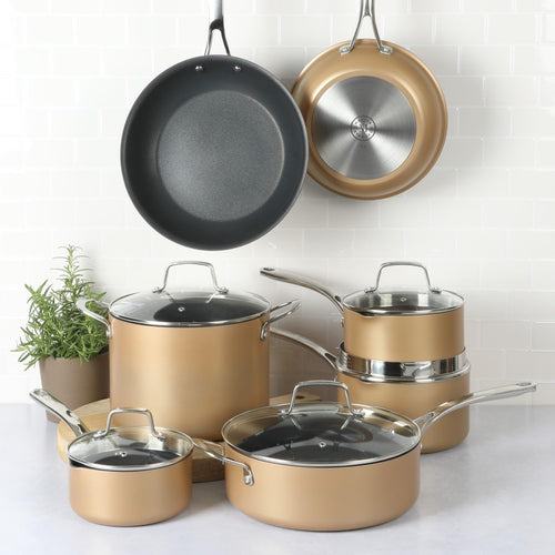 12 Piece Hard Anodized Nonstick Cookware Set Z6750