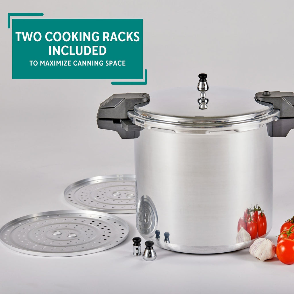 22 Qt Aluminum Pressure Canner with 3 Regulators G253498