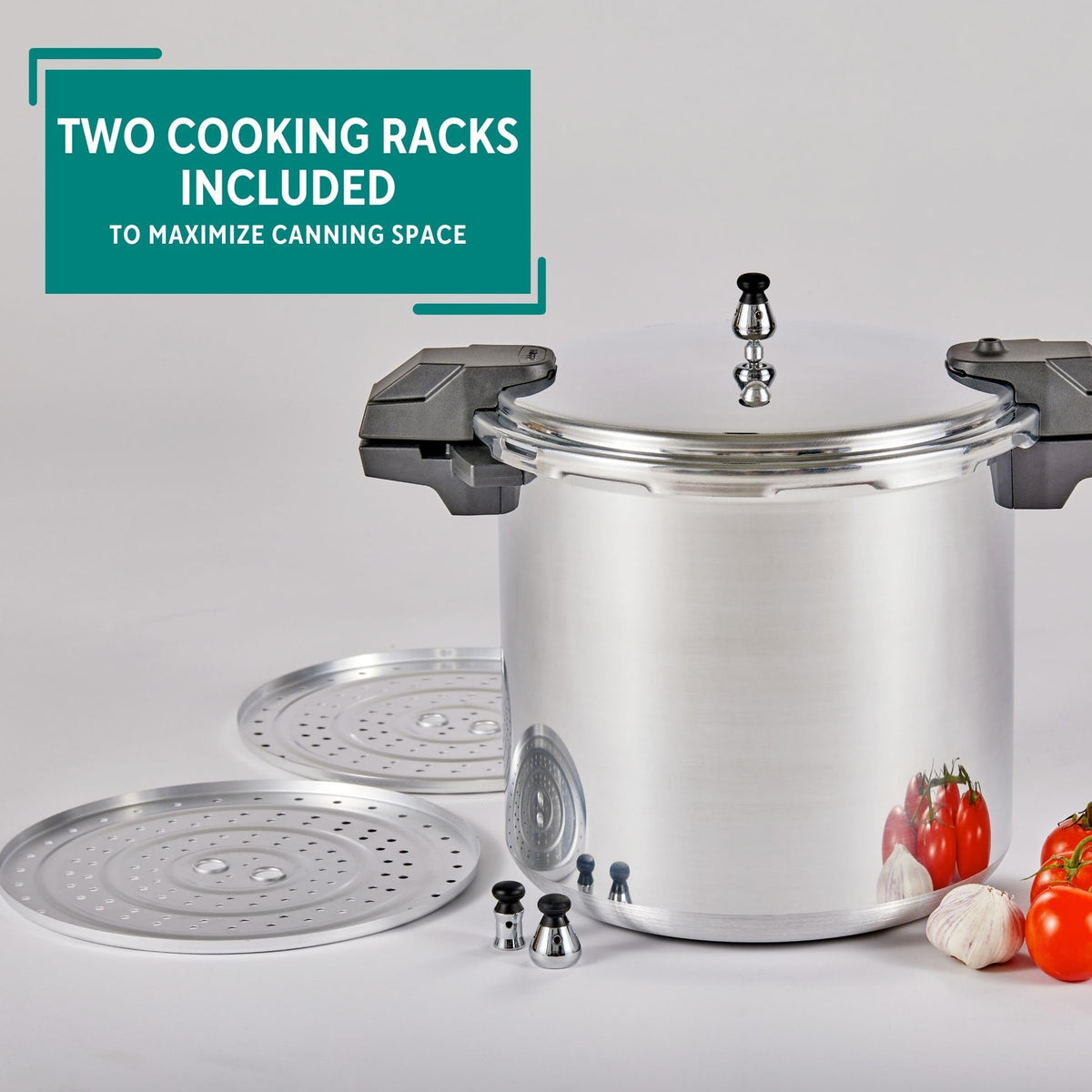 22 Qt Aluminum Pressure Canner with 3 Regulators G253498