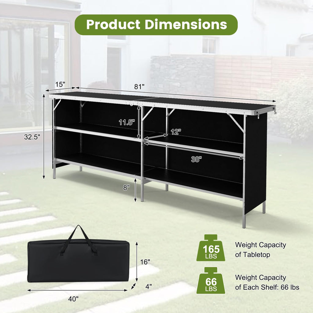 Folding Picnic Table with Carry Bag U37949