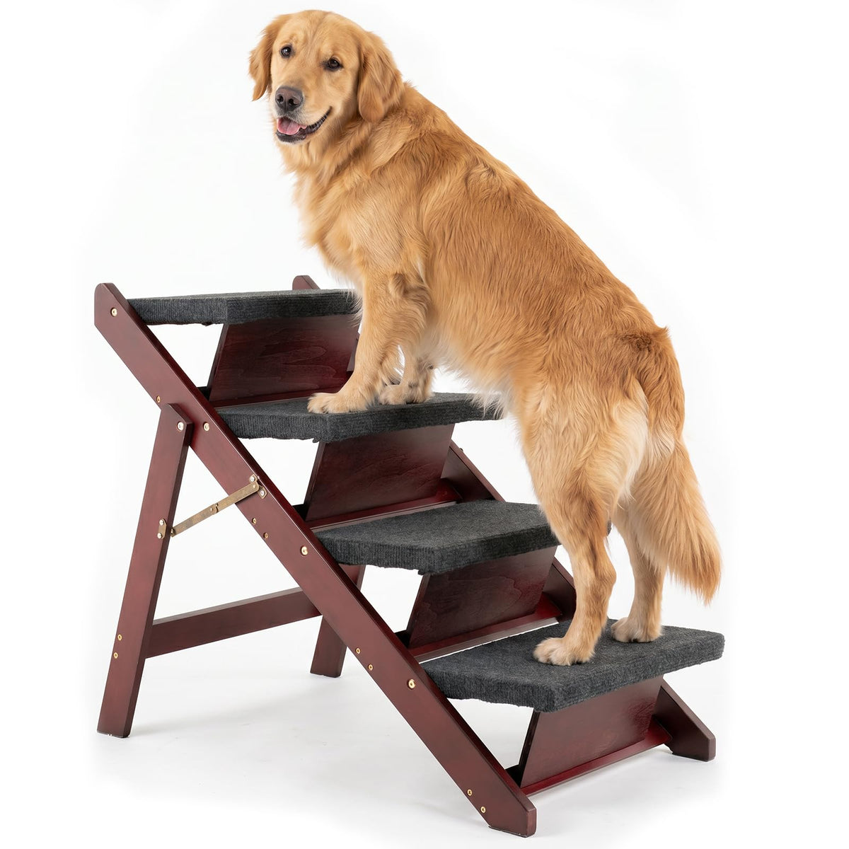 Wooden 4 Step Foldable Pet Stairs U521