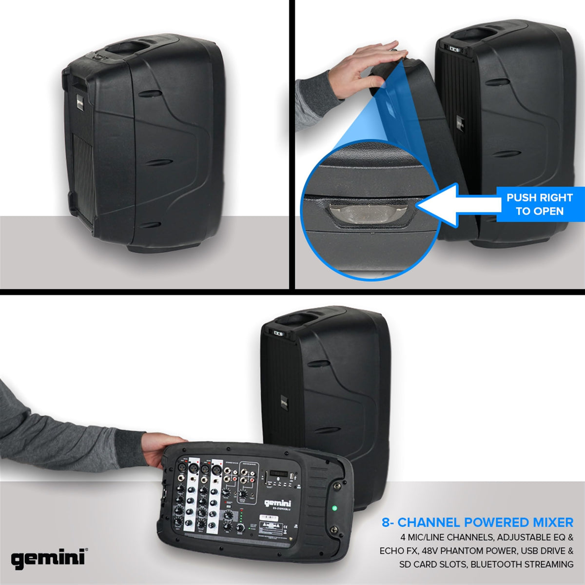 Portable PA System with Dual 10" Speakers V15393