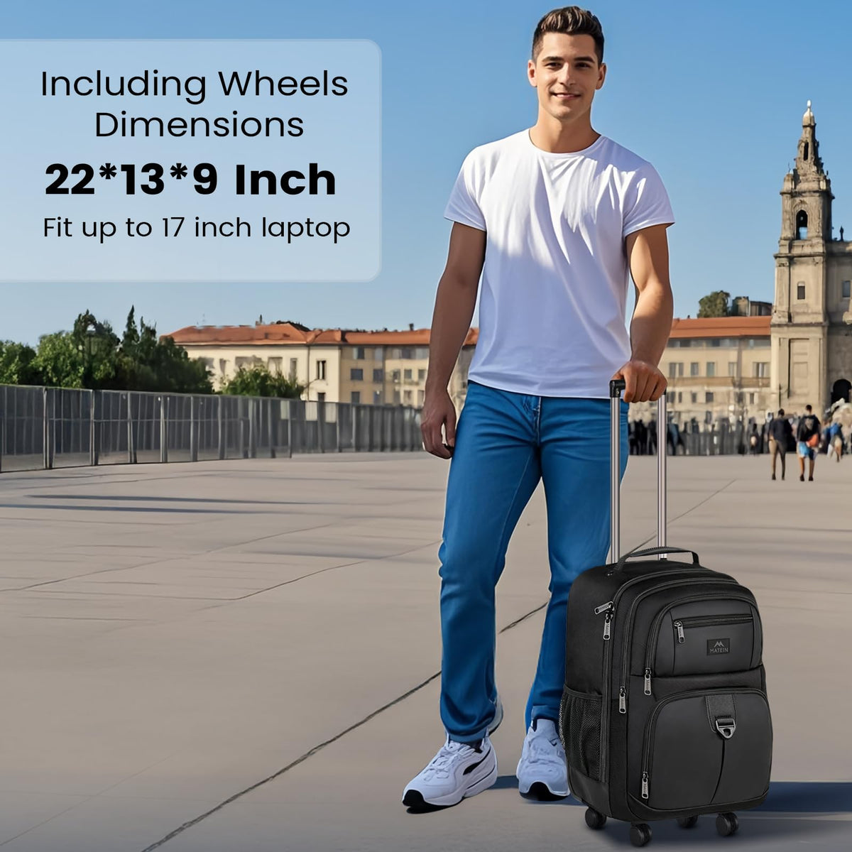 Rolling Backpack with 4 Wheels G29020