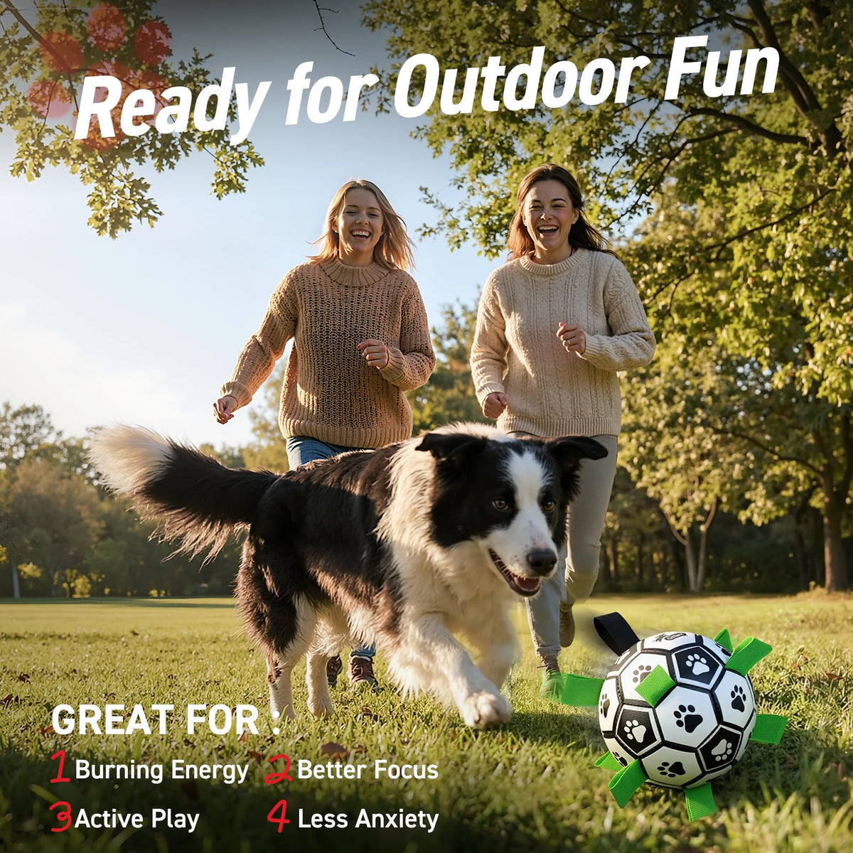 6 Inch Dog Soccer Ball with Straps L1839