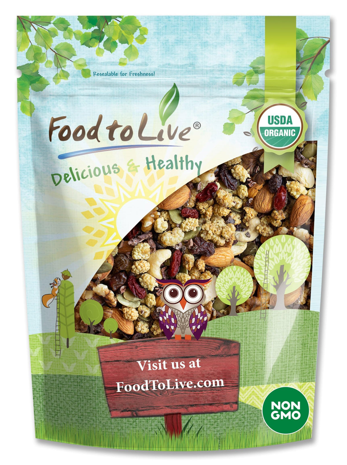 Organic Raw Snack Mix, 8 Ounces T437104