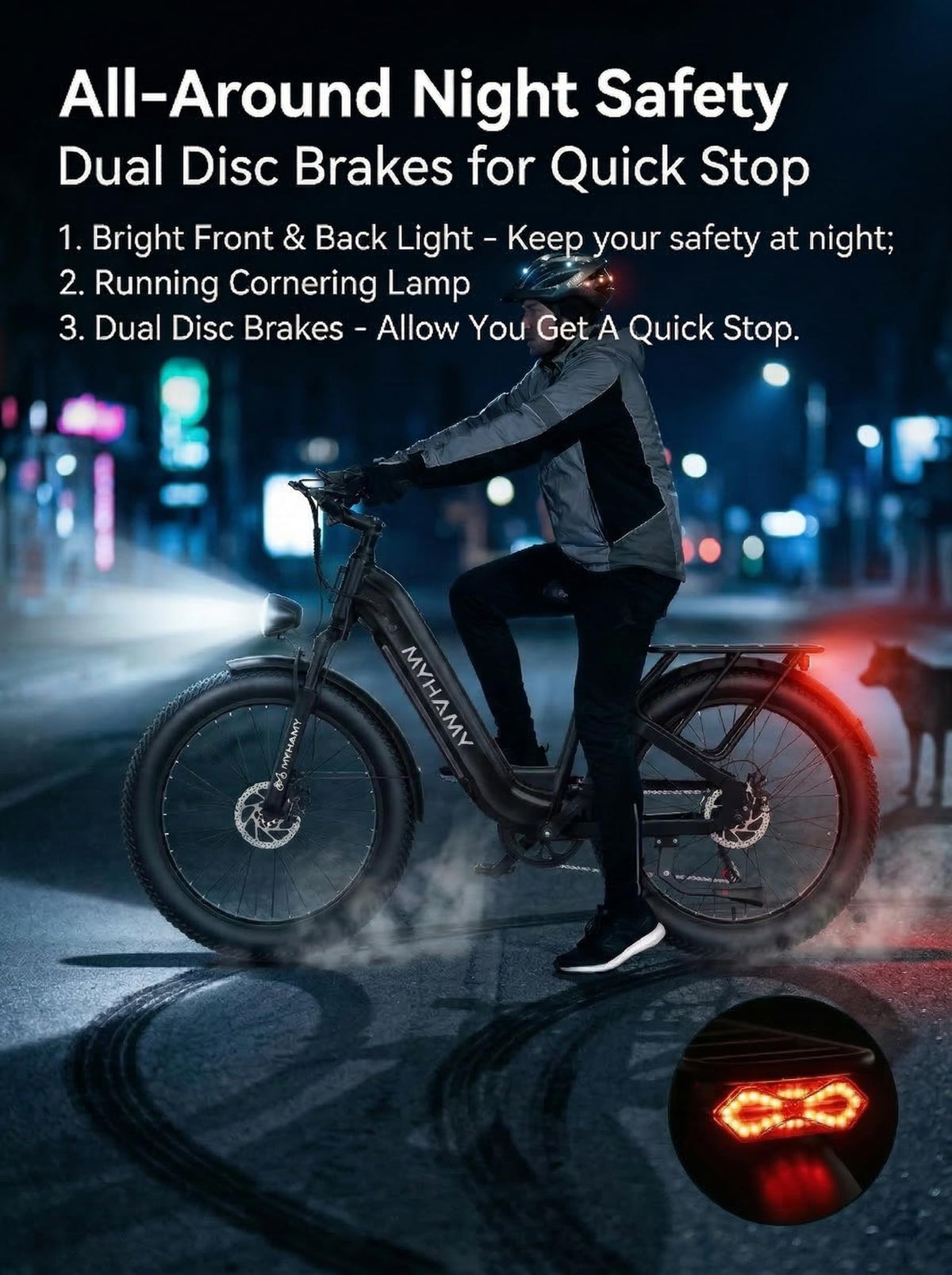 2000W Electric Bike 24 Fat Tire 48V 18Ah Step-Thru Y1554
