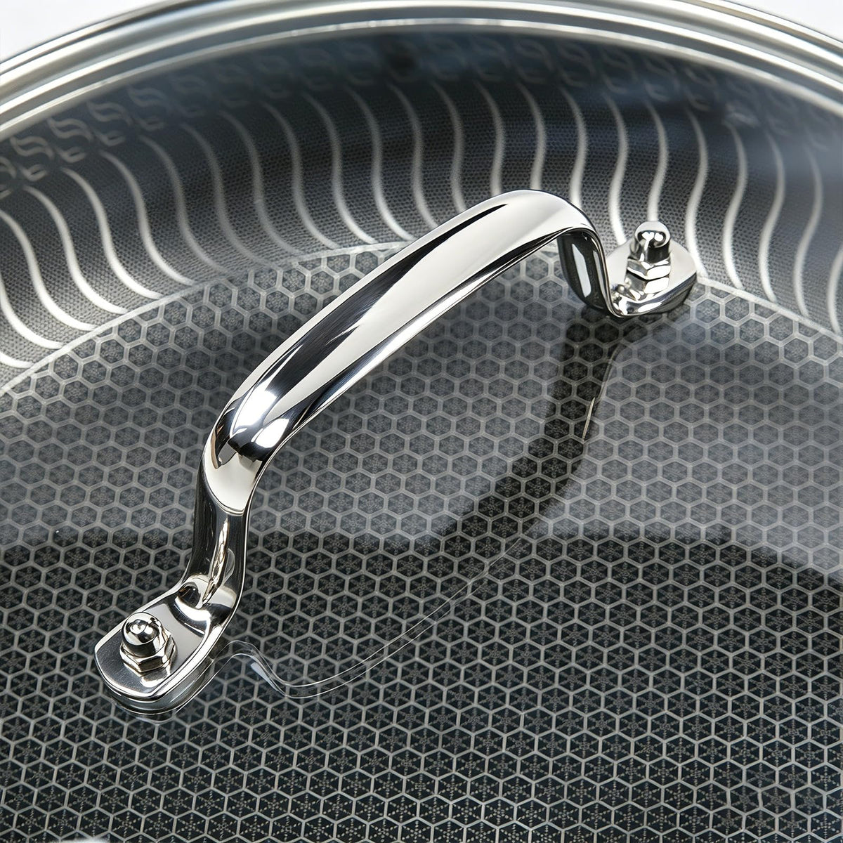11 IN Glass Lid with Stainless Steel Handle G3347
