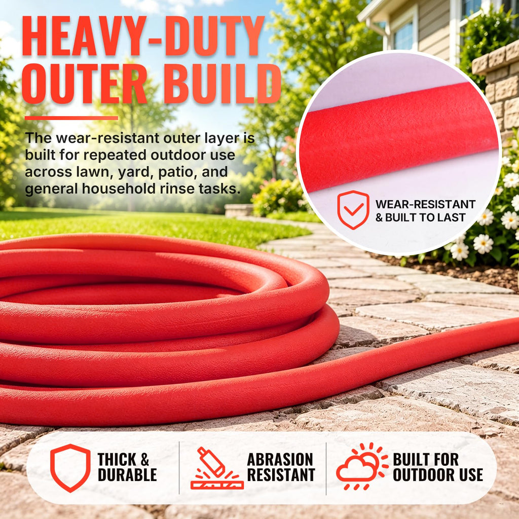 100FT 5/8" Garden Hose Brass Swivel Handle 600 PSI D189844