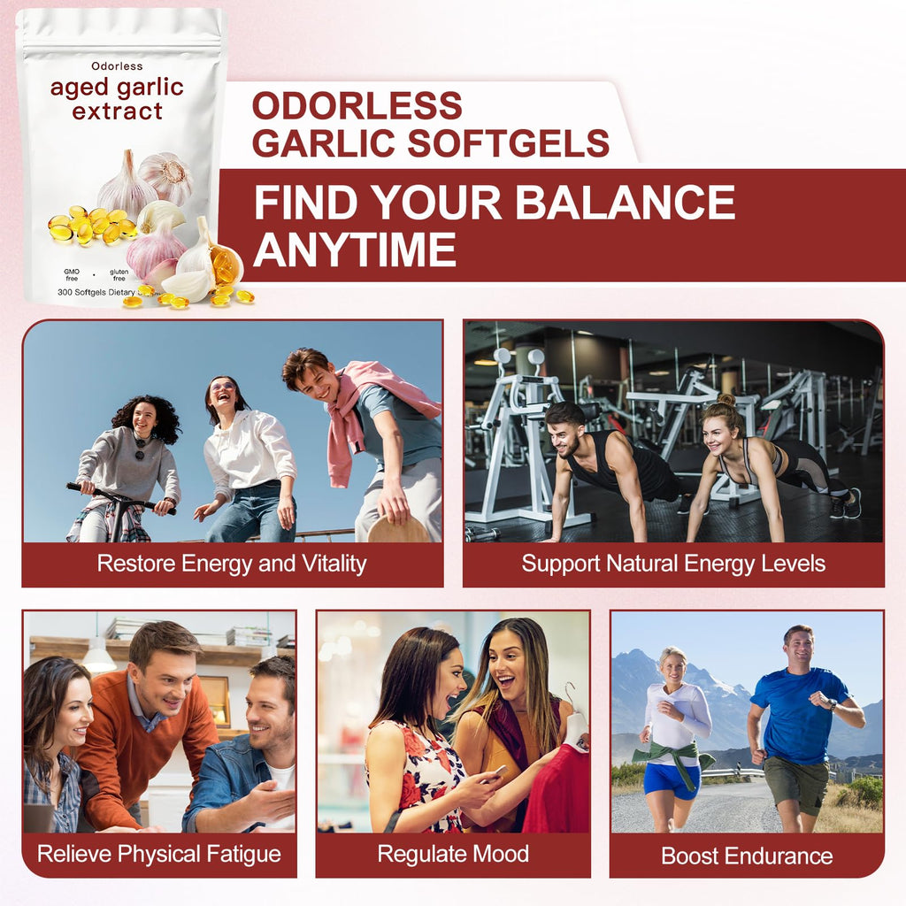 Odorless Garlic Supplement 300 Count Softgels S130466