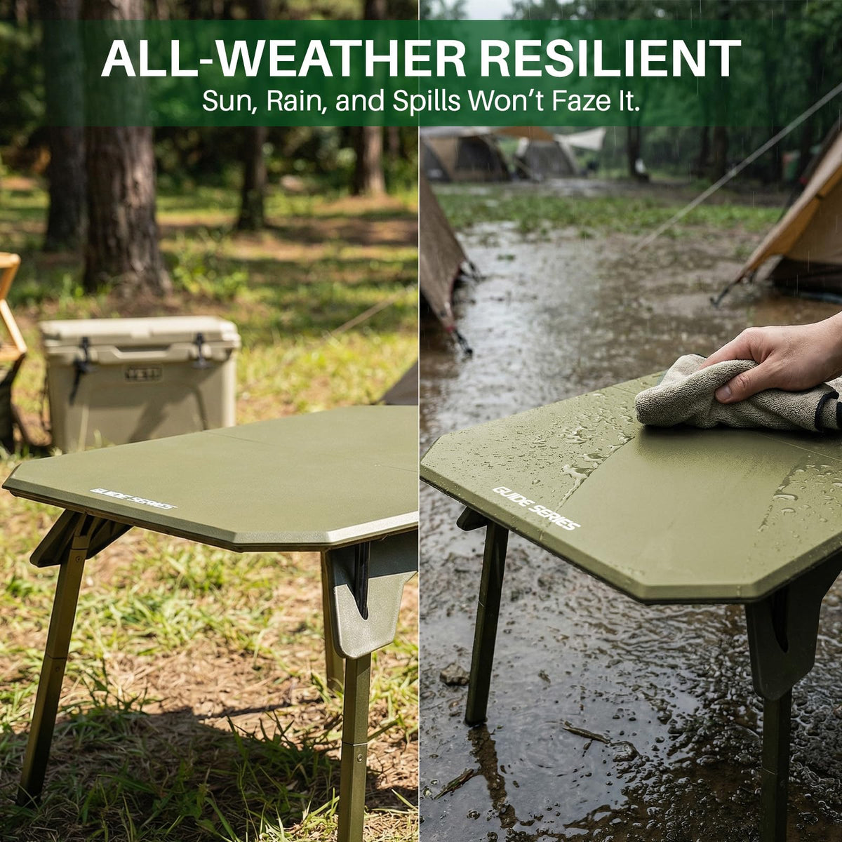 Folding Aluminum Camping Table with Carrying Bag Z6810