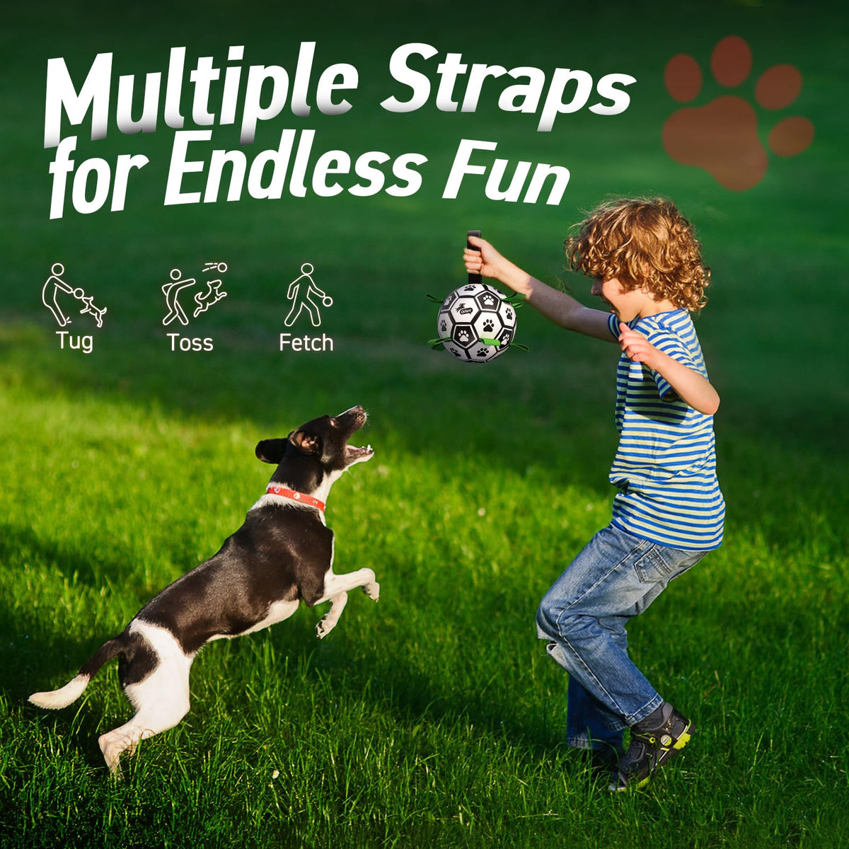 6 Inch Dog Soccer Ball with Straps L1839