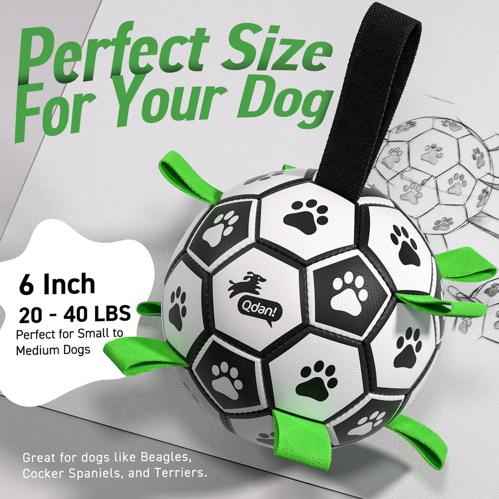 6 Inch Dog Soccer Ball with Straps L1839